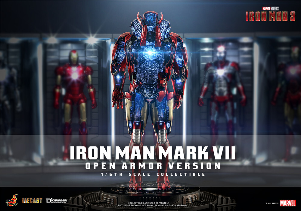 Hot Toys?發(fā)布“Diorama Series”《鋼鐵俠3》鋼鐵俠 Mark 7 (開甲版) 1:6人偶