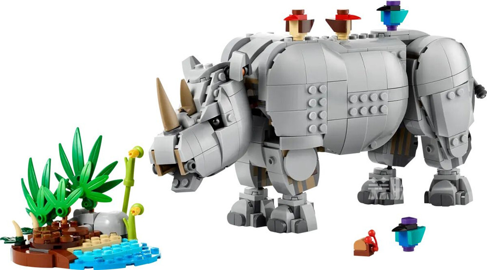 樂高推出LEGO-31171創意系列“野生動物：犀牛和小鳥”積木套裝